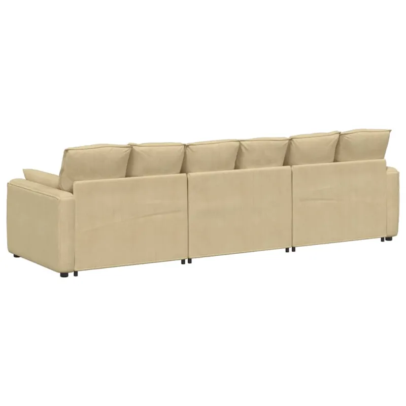 Modulinė sofa su pagalvėlėmis, pilkai žalia