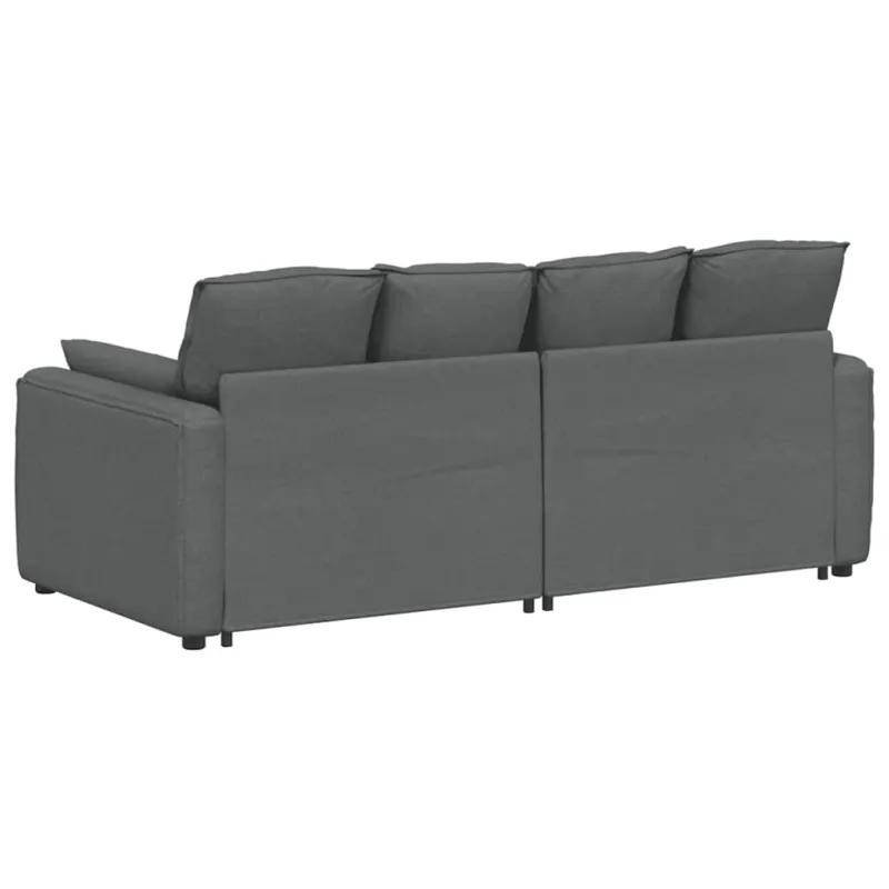 Modulinė sofa su pagalvėlėmis, tamsiai pilka