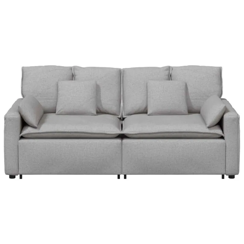 Modulinė sofa su pagalvėlėmis, debesų pilka