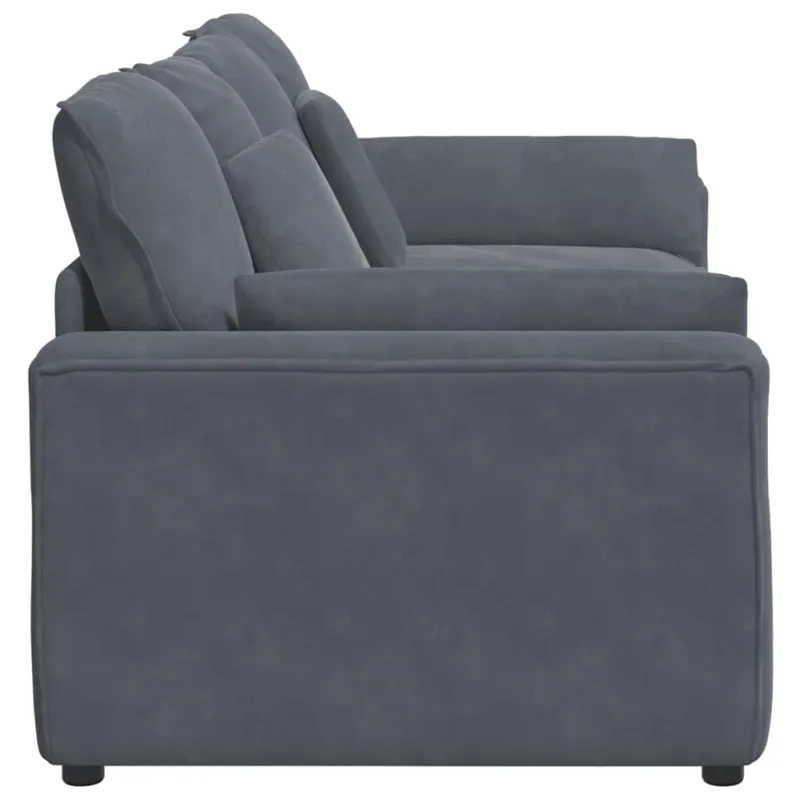 Modulinė sofa su pagalvėlėmis, tamsiai pilka