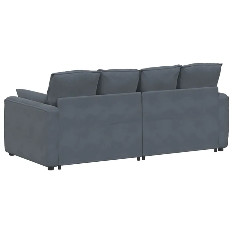 Modulinė sofa su pagalvėlėmis, tamsiai pilka