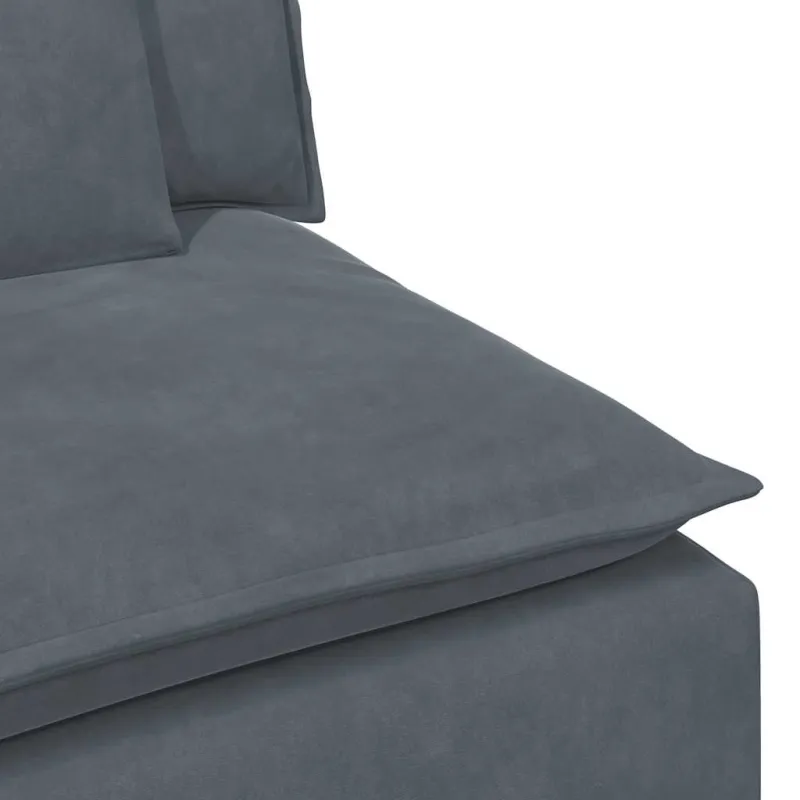 Modulinė sofa su pagalvėlėmis, tamsiai pilka