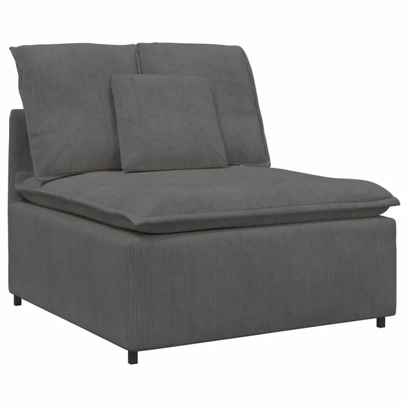 Modulinė sofa su pagalvėlėmis, velvetas, tamsiai pilka