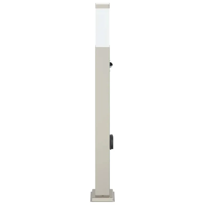 Apsauginis šviestuvas su jutikliu ir lizdu, 80 cm, nerūdijantis plienas, IP44