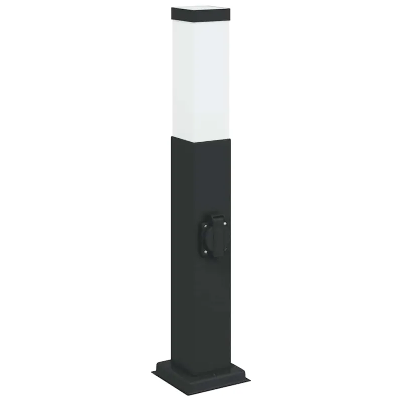 Šviestuvai su išleidimo anga, 3 vnt., 50 cm, juodi, IP44