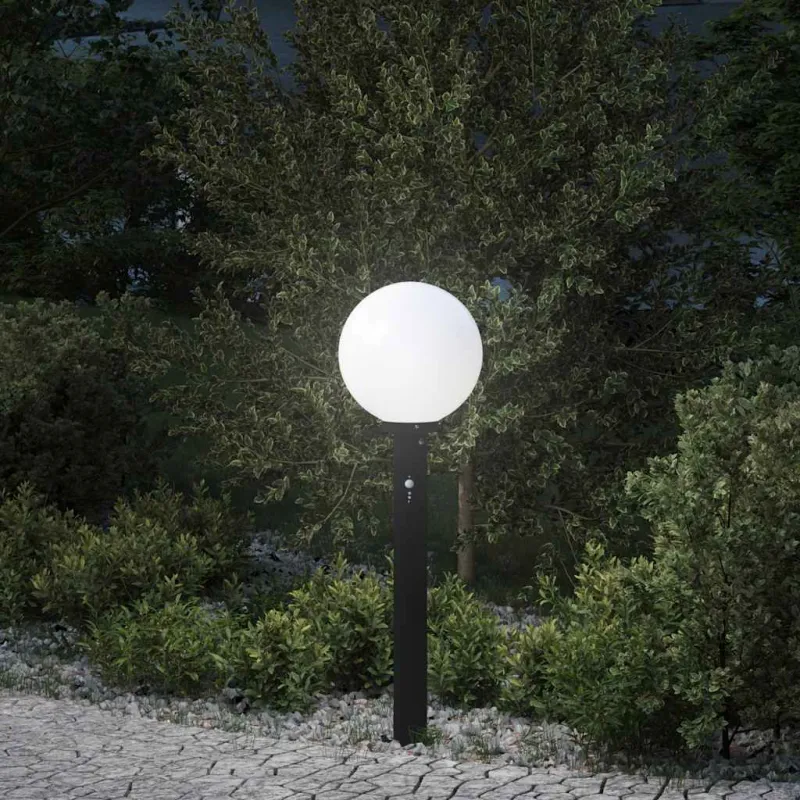 Apsauginis stulpelis su jutikliu, 80 cm, juodas, IP44