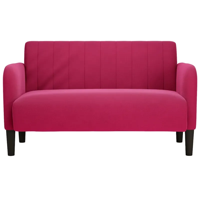 Dvivietė sofa, vyno raudonumo, 109 cm, aksominė