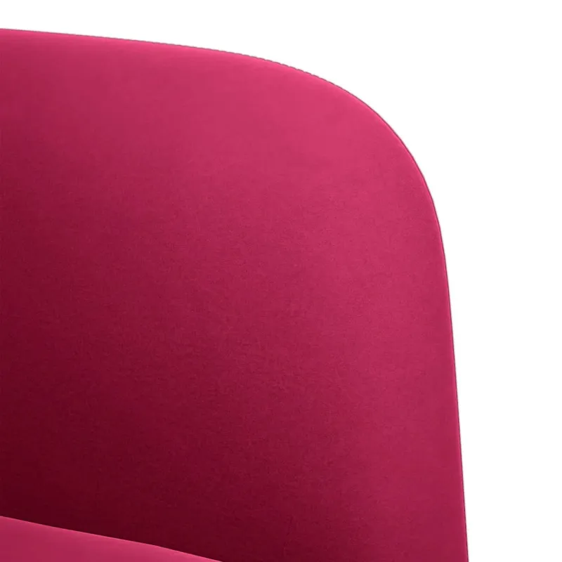 Dvivietė sofa, vyno raudonumo, 109 cm, aksominė