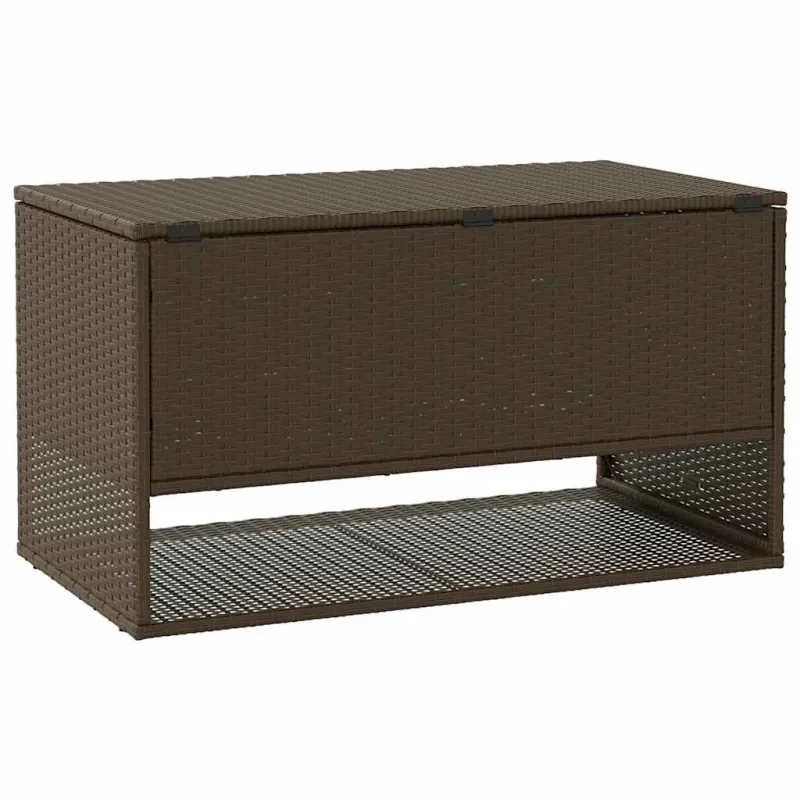 Lauko pagalvėlių dėžė, ruda, 100x55x55,5 cm, poliratanas