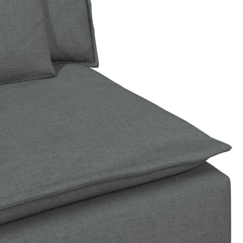 Modulinė sofa su pagalvėlėmis, tamsiai pilka, 100 cm