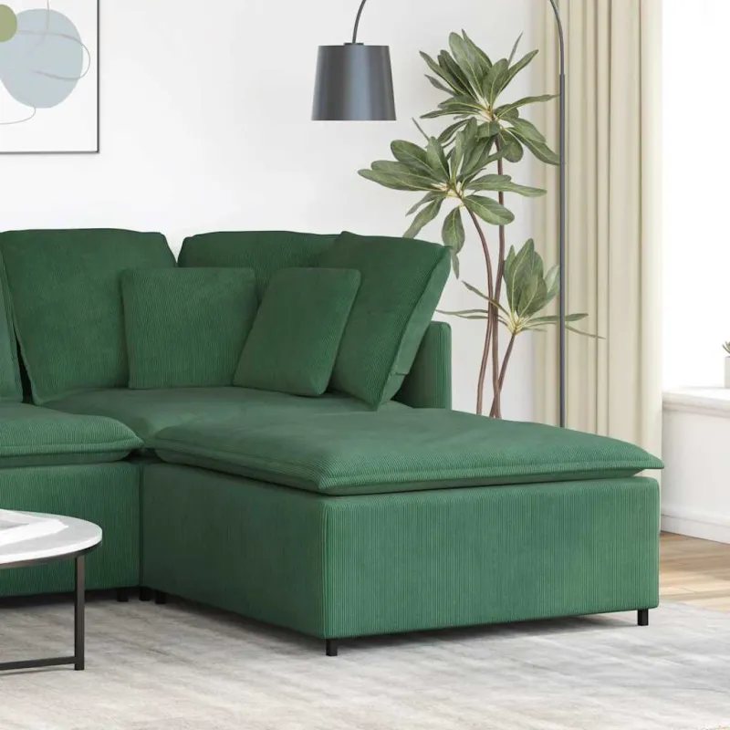 Modulinė sofa, pakojų modulis, tamsiai žalia, 100x100x48 cm