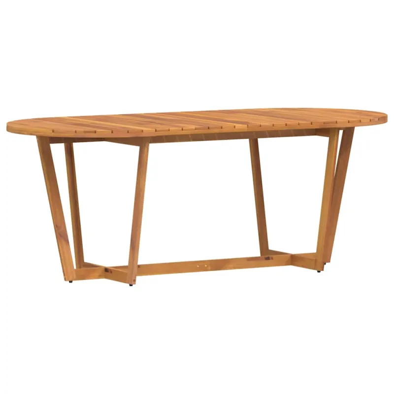 Sodo valgomojo stalas, ovalus, 200x90x75 cm, akacijos masyvas