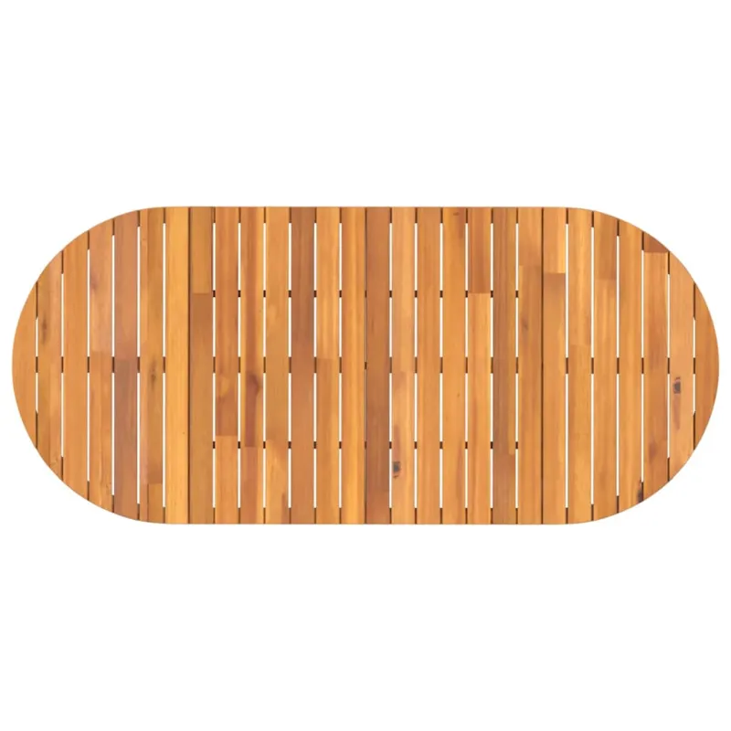 Sodo valgomojo stalas, ovalus, 200x90x75 cm, akacijos masyvas