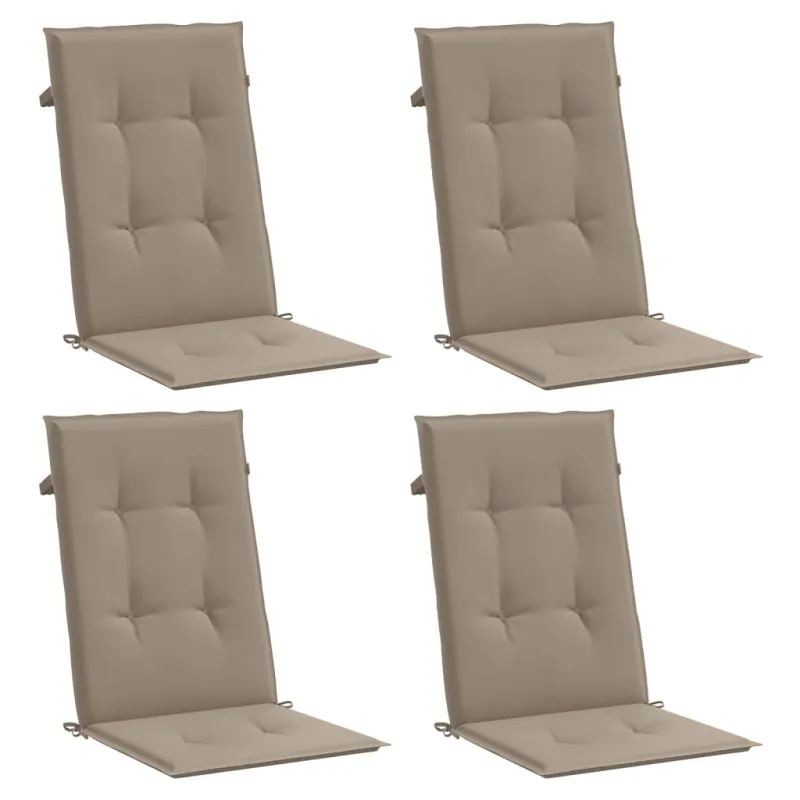 Sodo kėdės pagalvėlės, 4vnt., taupe, 120x50x3cm, audinys