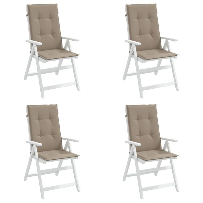 Sodo kėdės pagalvėlės, 4vnt., taupe, 120x50x3cm, audinys