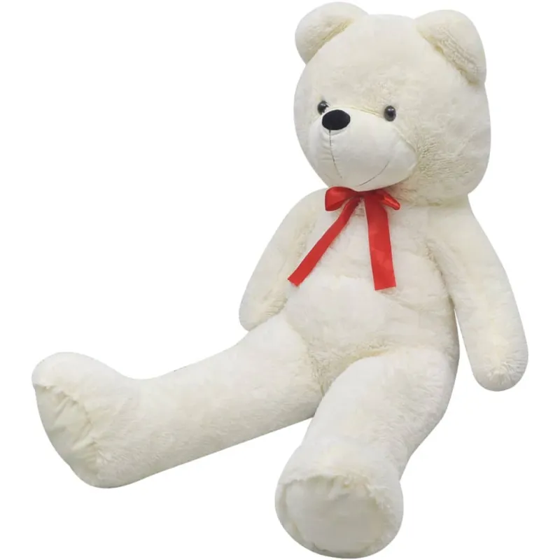 Minkštas žaislinis šuo, pliušinis, baltas, 242 cm