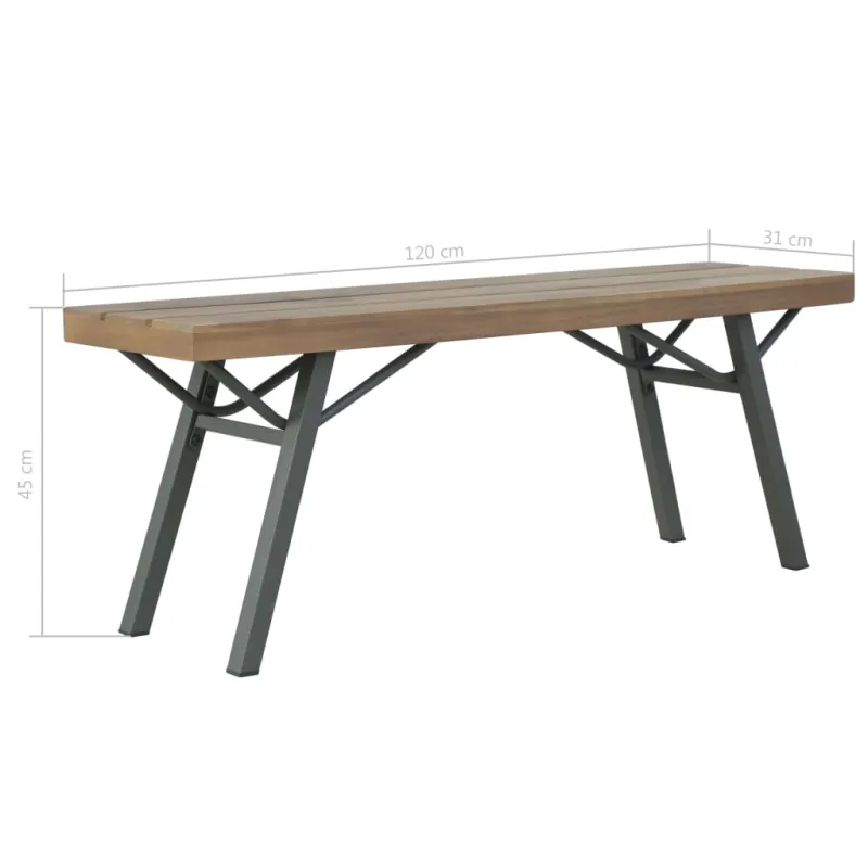 Sodo suoliukas, 120 cm, akacijos medienos masyvas