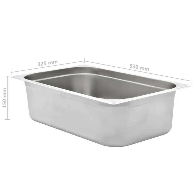 Gastronorm indai, 2 vnt., nerūdijantis plienas
