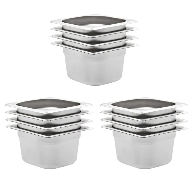 Gastronorm indai, 12 vnt., nerūdijantis plienas