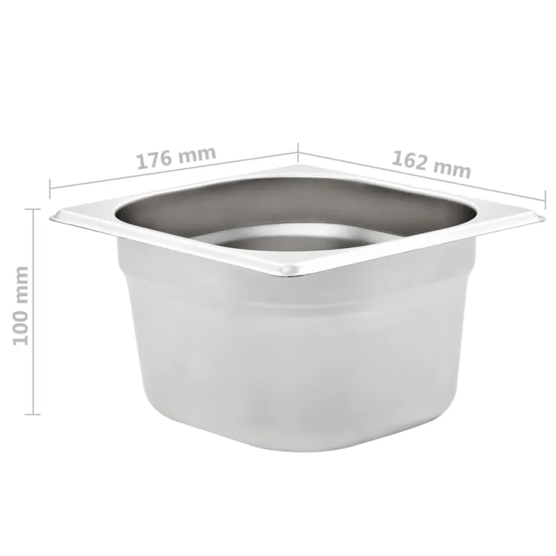 Gastronorm indai, 12 vnt., nerūdijantis plienas