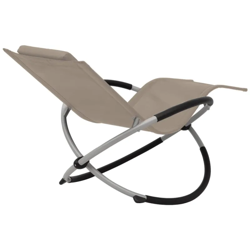 Lauko saulės gultas, taupe spalvos, plienas, geometrinių formų
