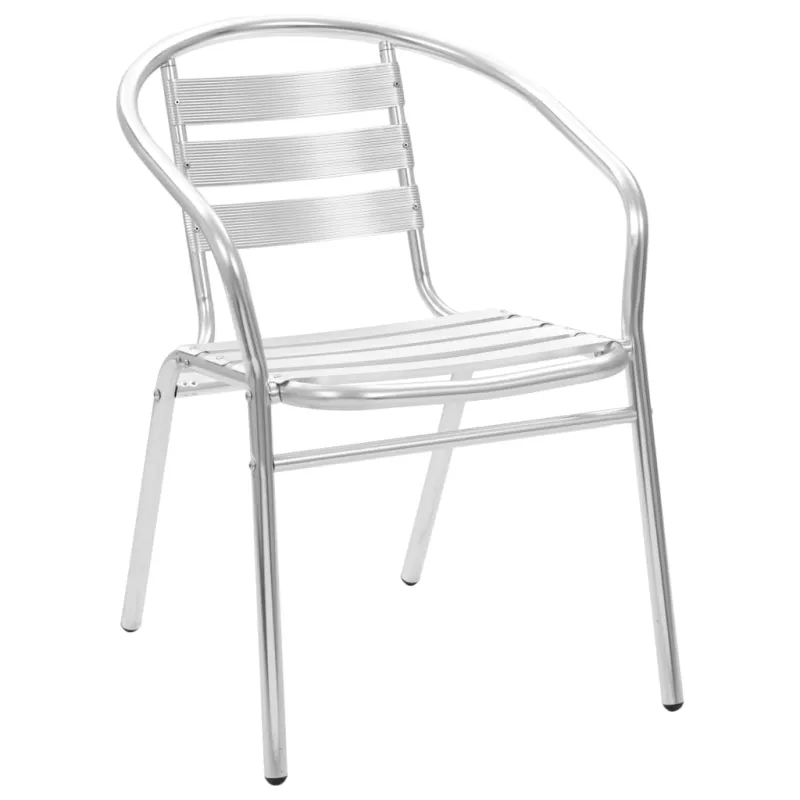 Lauko valgomojo komplektas, 5 dalių, sidabrinis, aliuminis