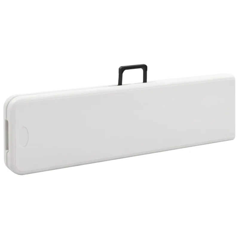 Sulankstomi sodo suoliukai, 2vnt., baltos spalvos, 180cm, HDPE