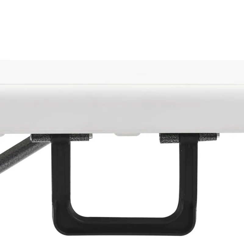 Sulankstomi sodo suoliukai, 2vnt., baltos spalvos, 180cm, HDPE