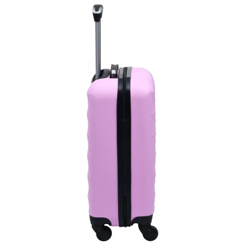 Lagaminų rinkinys, 2vnt., rožinės spalvos, ABS, kieto korpuso
