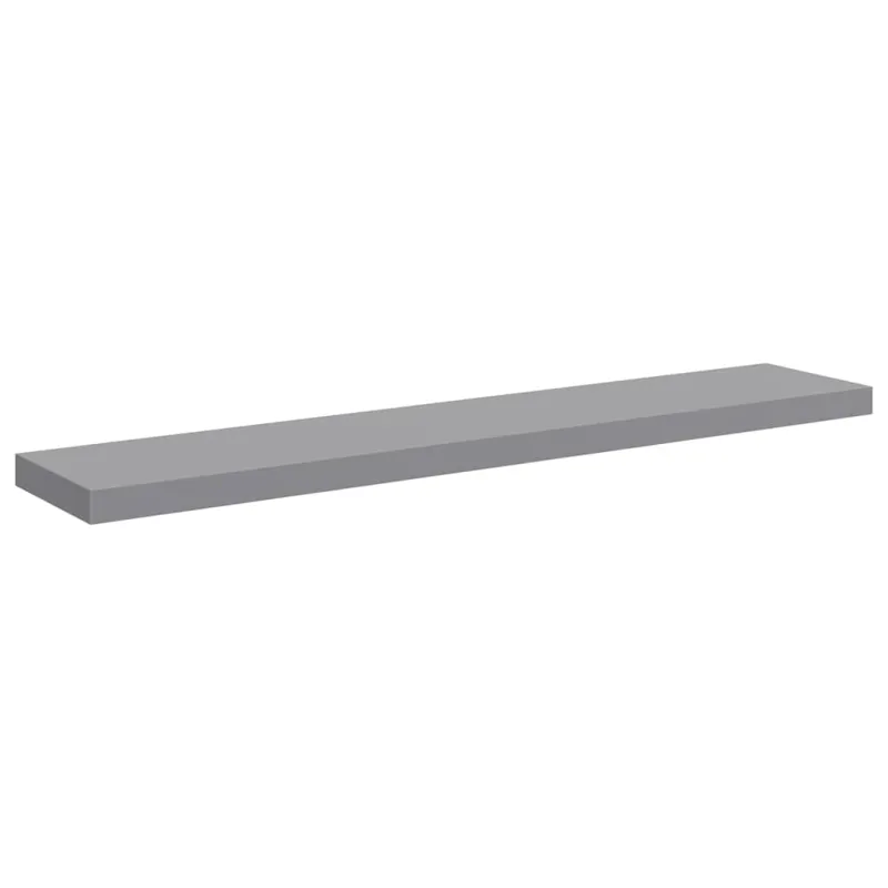 Pakabinamos lentynos, 4vnt., pilkos, 120x23,5x3,8cm, MDF