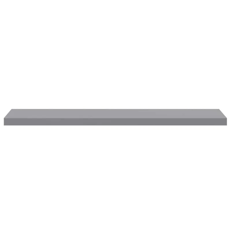 Pakabinamos lentynos, 4vnt., pilkos, 120x23,5x3,8cm, MDF