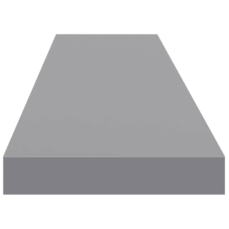 Pakabinamos lentynos, 4vnt., pilkos, 120x23,5x3,8cm, MDF