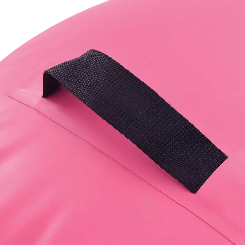 Gimnastikos ritinys su pompa, rožinis, 120x90cm, PVC