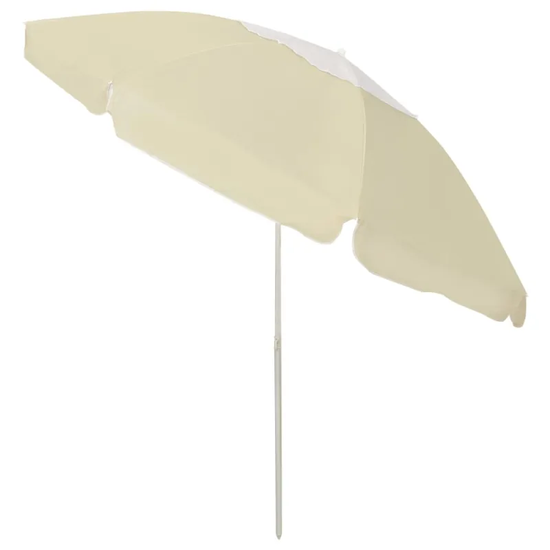 Paplūdimio skėtis nuo saulės, smėlio geltonos spalvos, 240cm