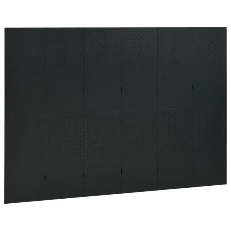Kambario pertvaros, 6 dalių, 2vnt., juodos, 240x180cm, plienas