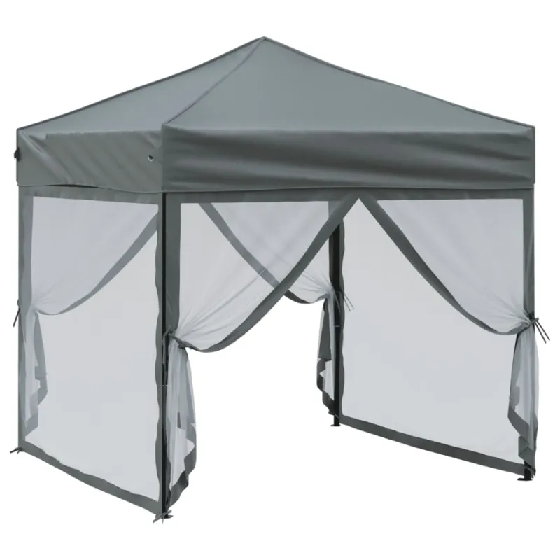 Proginė palapinė su šoninėmis sienomis, antracito, 2x2m