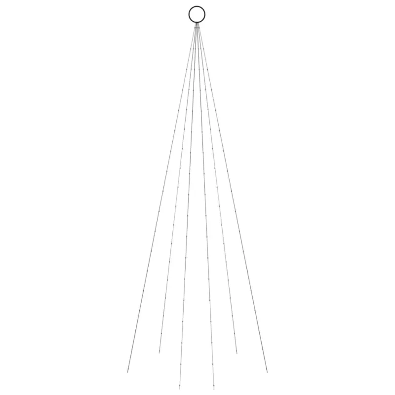 Kalėdų eglutė ant vėliavos stiebo, 180cm, 108 spalvotos LED