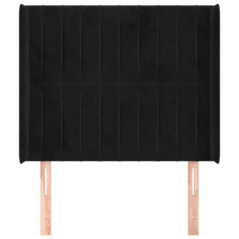 Galvūgalis su auselėmis, juodos, 103x16x118/128cm, aksomas