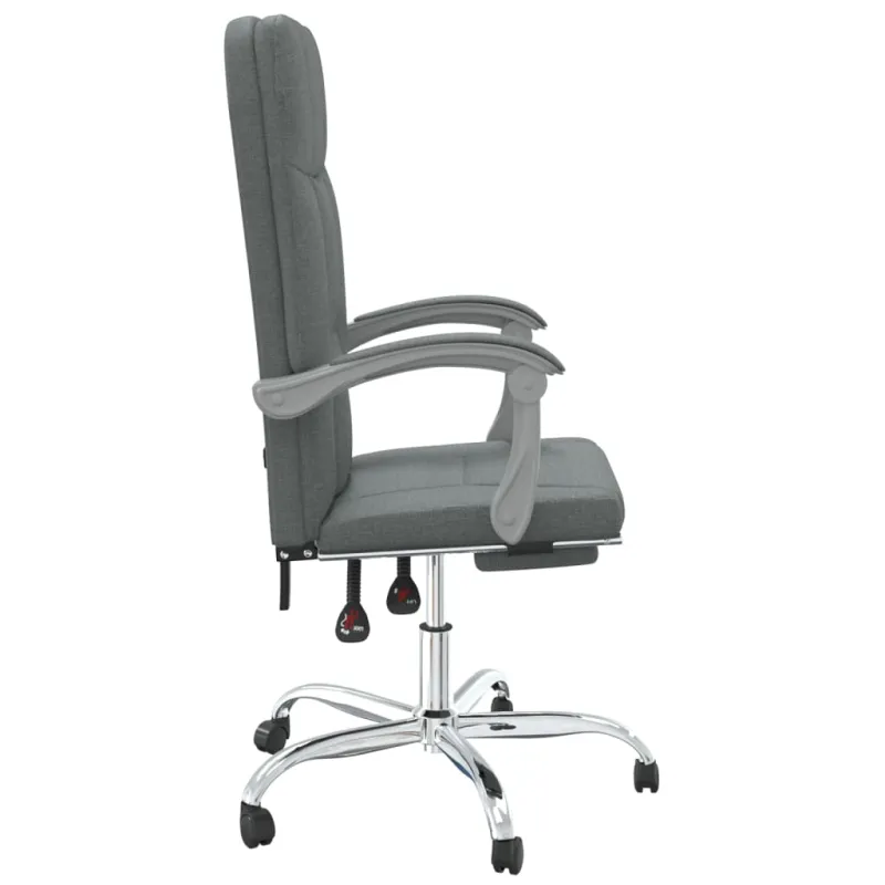 Atlošiama biuro kėdė, tamsiai pilkos spalvos, audinys