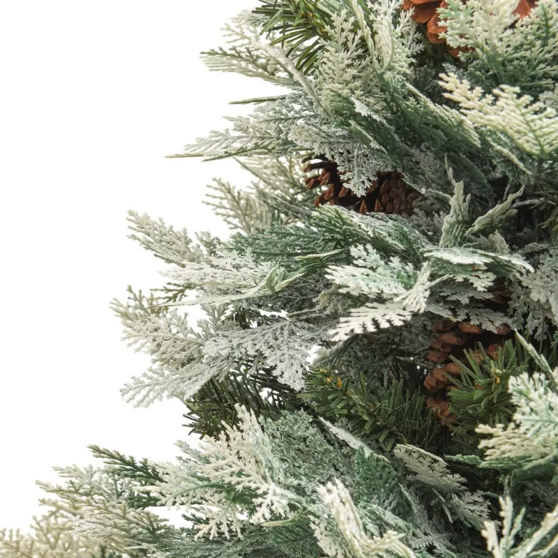Kalėdų eglutė su pušies kankorėžiais, žalia, 150cm, PVC su PE