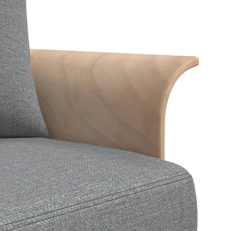 L formos sofa-lova, šviesiai pilka, 279x140x70cm, audinys