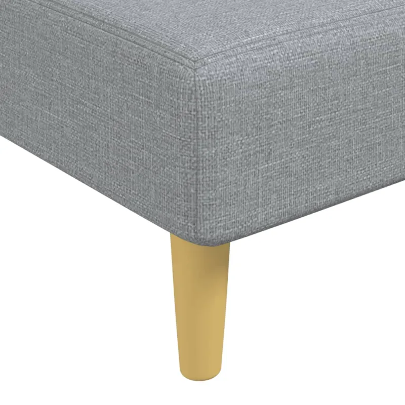 L formos sofa-lova, šviesiai pilka, 279x140x70cm, audinys