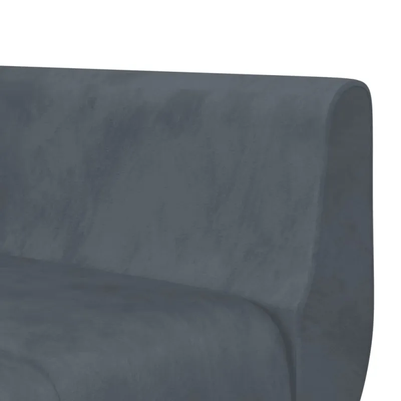 L formos sofa-lova, tamsiai pilka, 275x140x70cm, aksomas