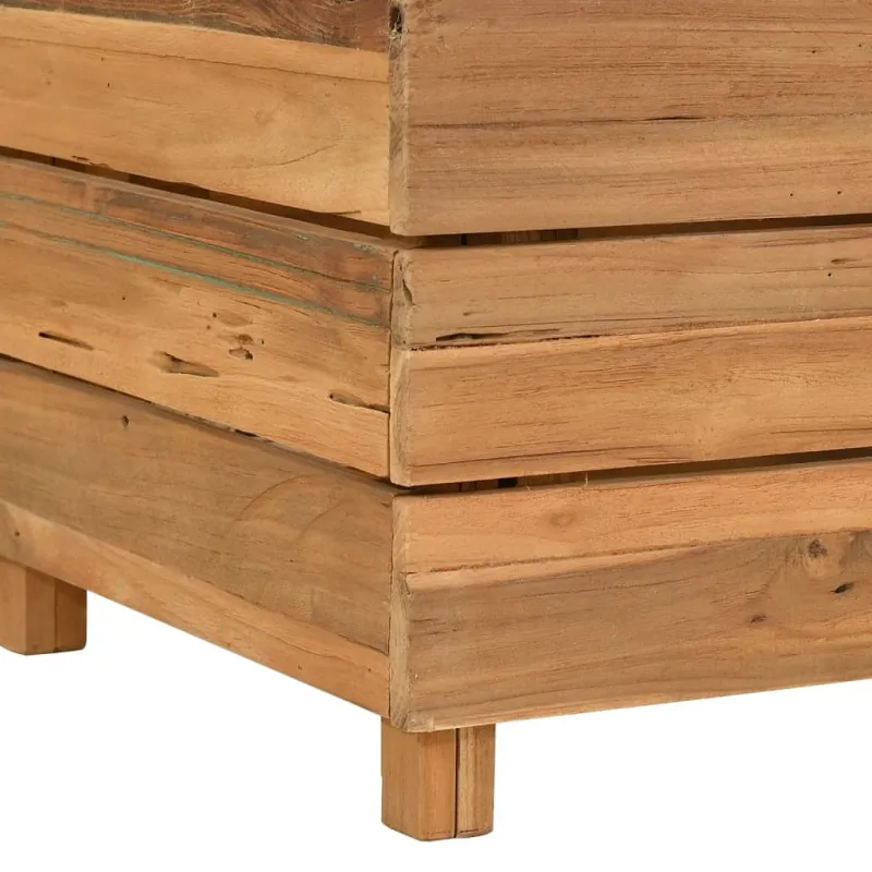Aukštas lovelis, 100x40x55cm, perdirbtas tikmedis ir plienas