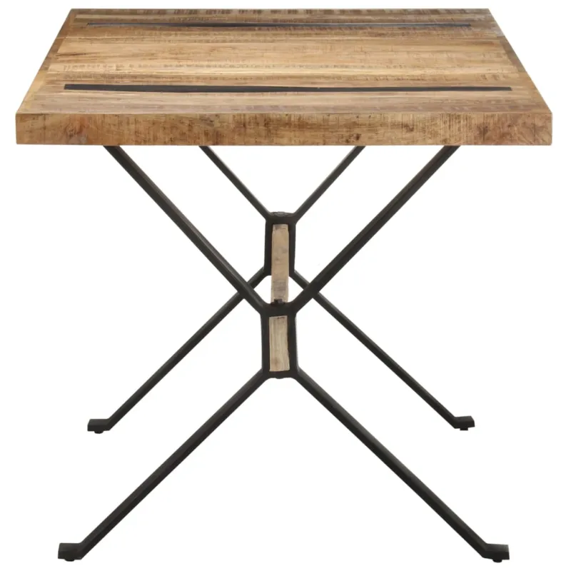 Valgomojo stalas, 160x80x76cm, neapdorota mango mediena