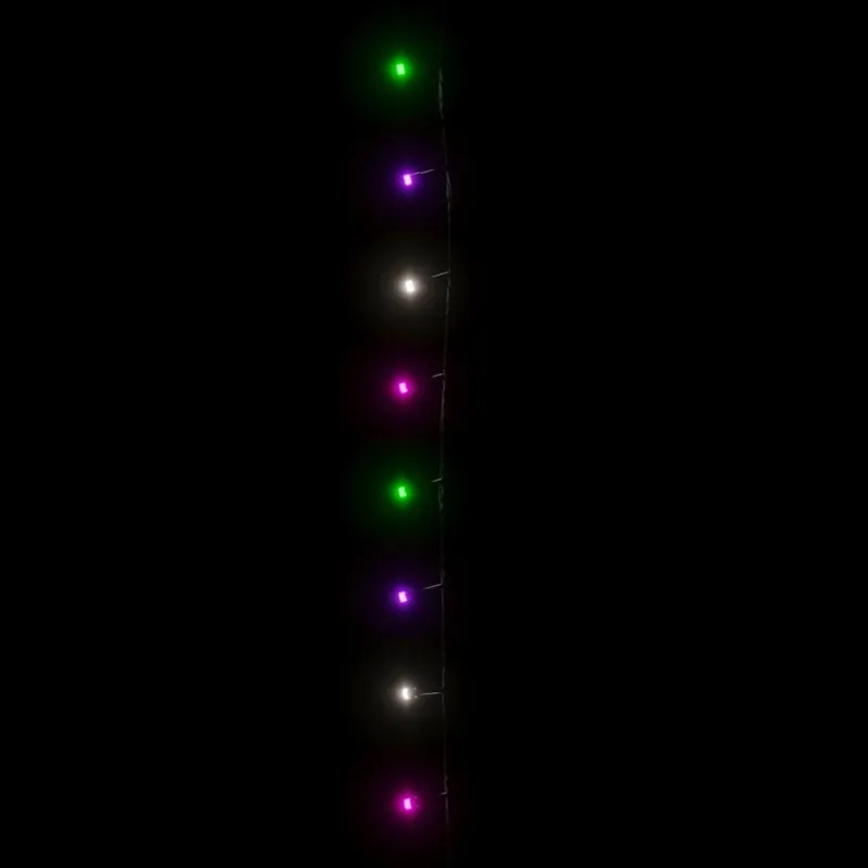 LED lempučių girlianda, 200m, PVC, 2000 pastelinių spalvotų LED
