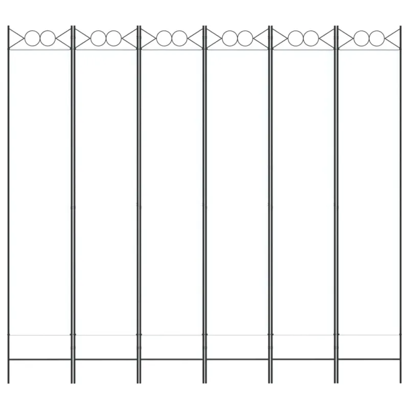 Kambario pertvara, 6 dalių, baltos spalvos, 240x220cm, audinys