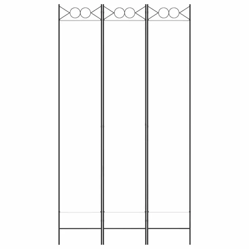 Kambario pertvara, 3 dalių, baltos spalvos, 120x220cm, audinys