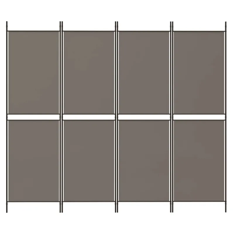 Kambario pertvara, 4 dalių, antracito, 200x200cm, audinys