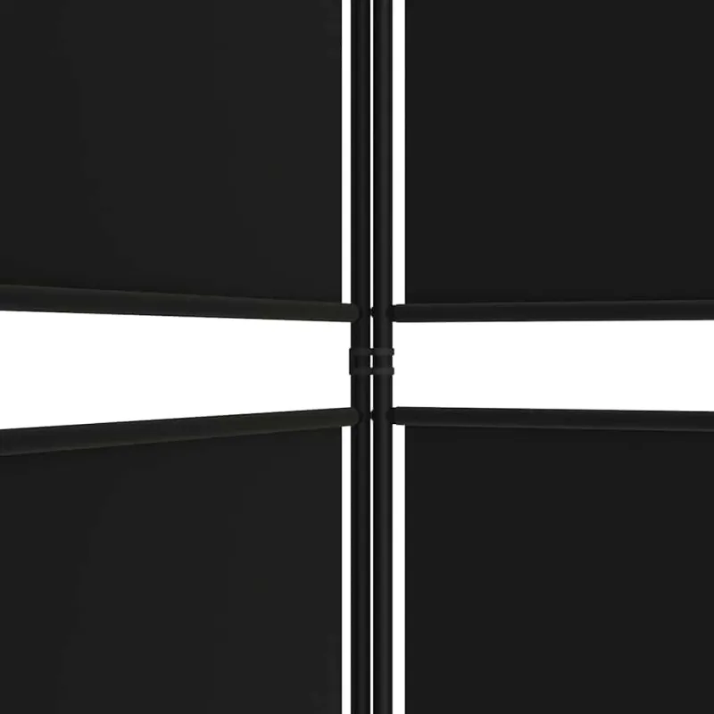 Kambario pertvara, 3 dalių, juodos spalvos, 150x180cm, audinys